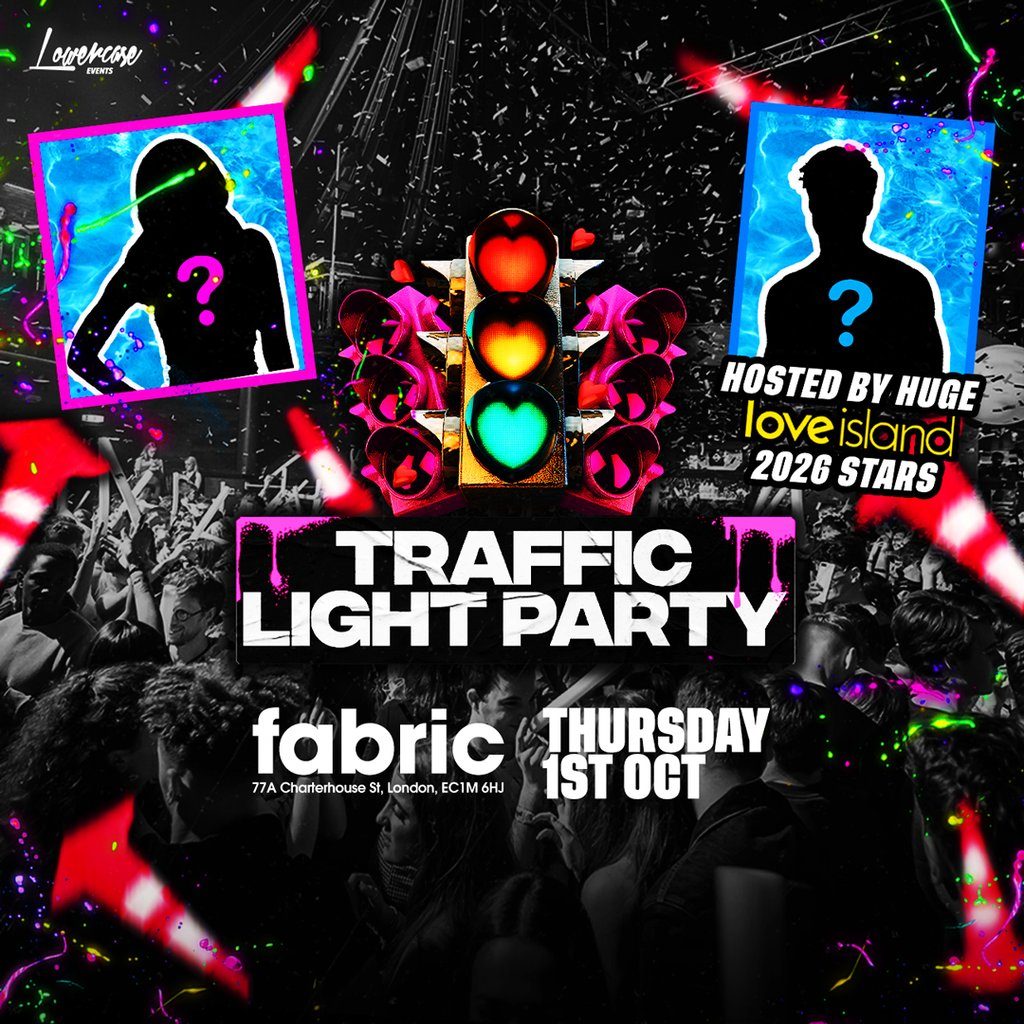 Flyer for Freshers Traffic Light Party Hosted By Love Island 2026 Stars