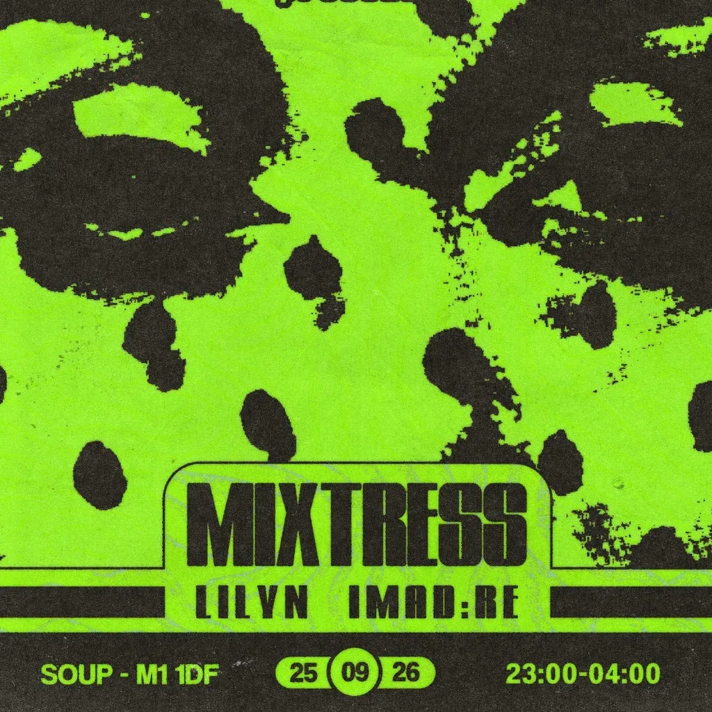 Flyer for DUBSTATE: Mixtress, Imad:re, Lilyn