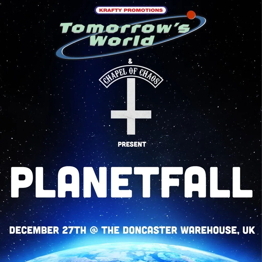 Flyer for Tomorrow's World & Chapel of Chaos: PLANETFALL