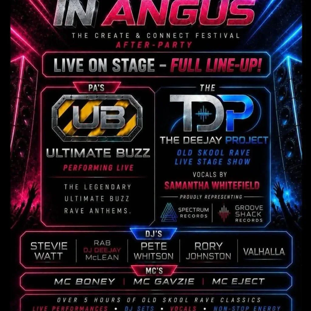 Flyer for Rave in Angus