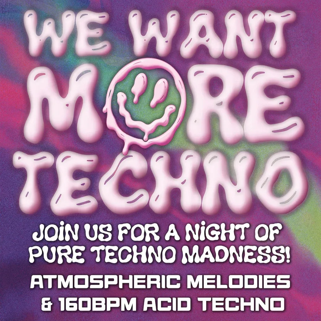 Flyer for We Want More Techno
