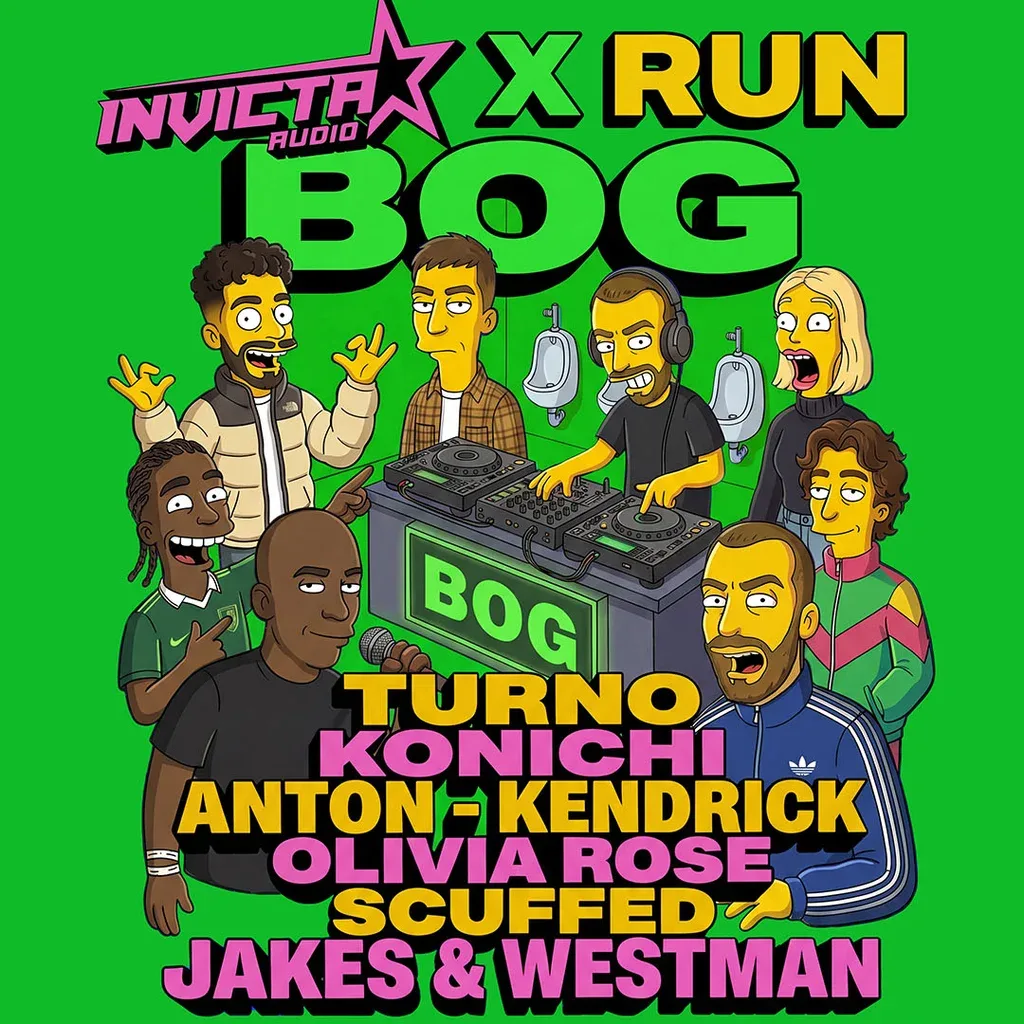 Flyer for Invicta Audio x RUN: BOG