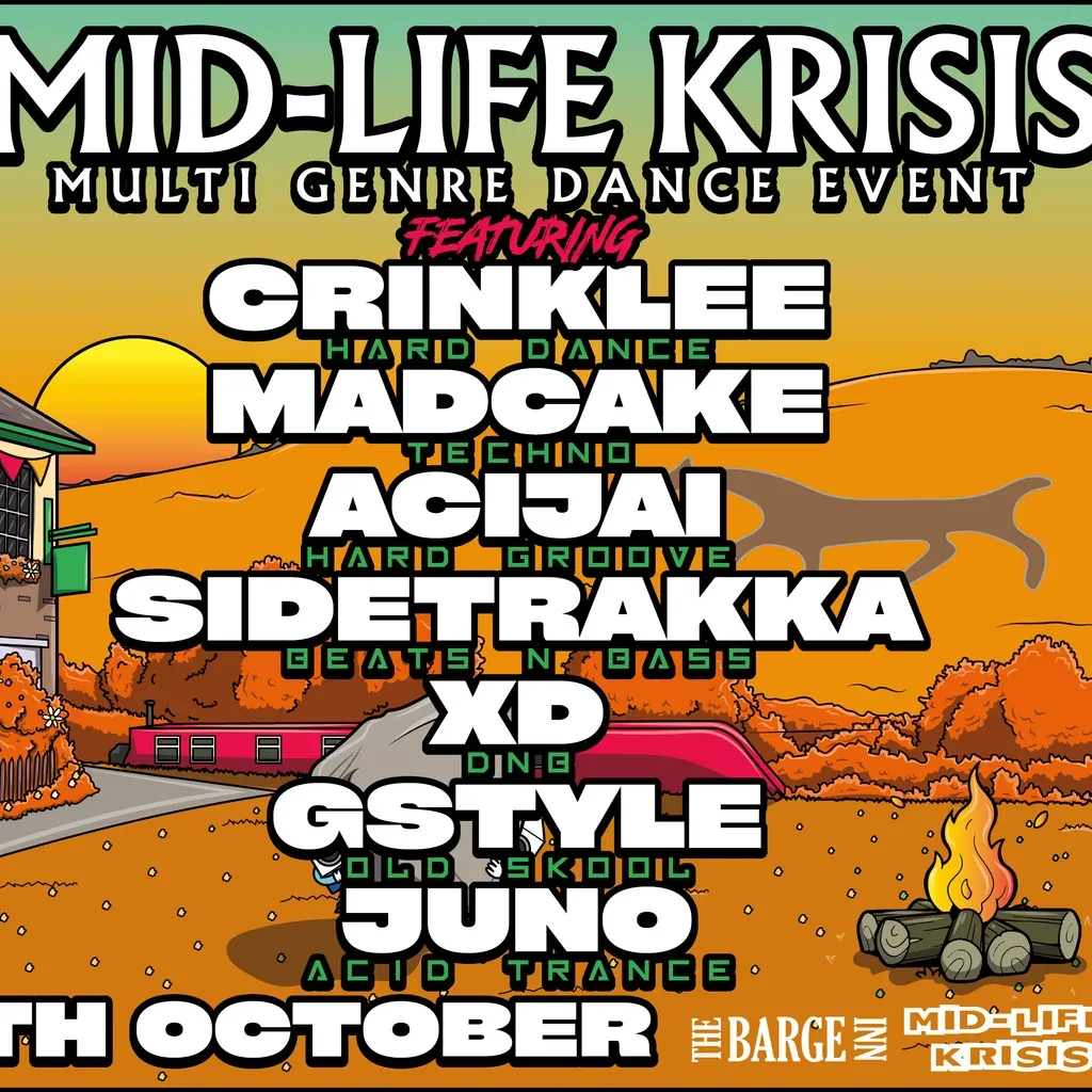 Flyer for Mid Life Krisis ~ Avin it Large Autumn Shenanigans