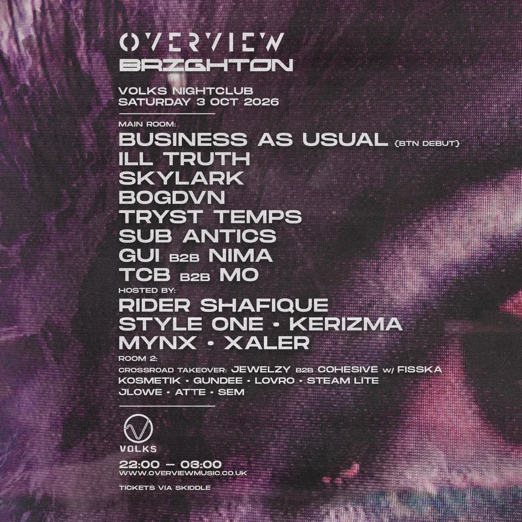 Flyer for Overview Brighton w/ Business As Usual, Ill Truth : 03/10/26
