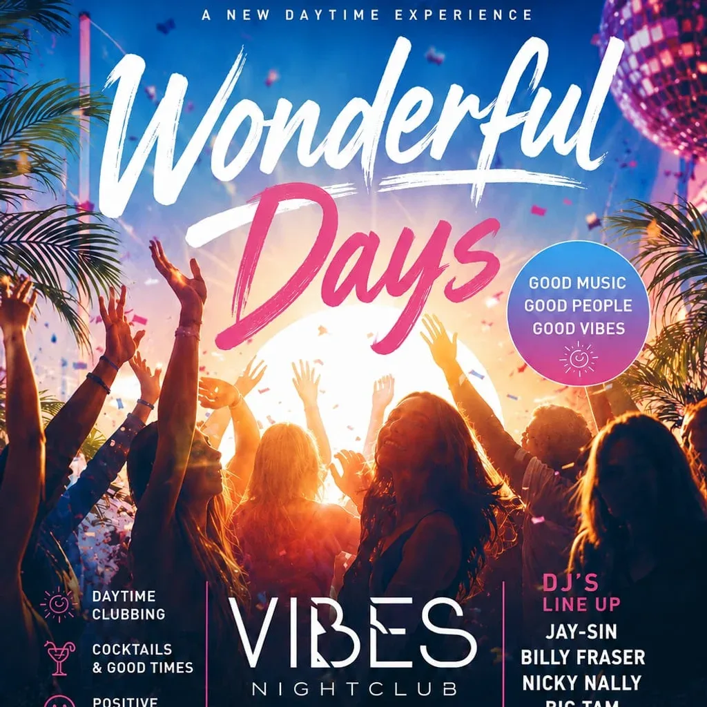 Flyer for Wonderful Days Free Day Rave