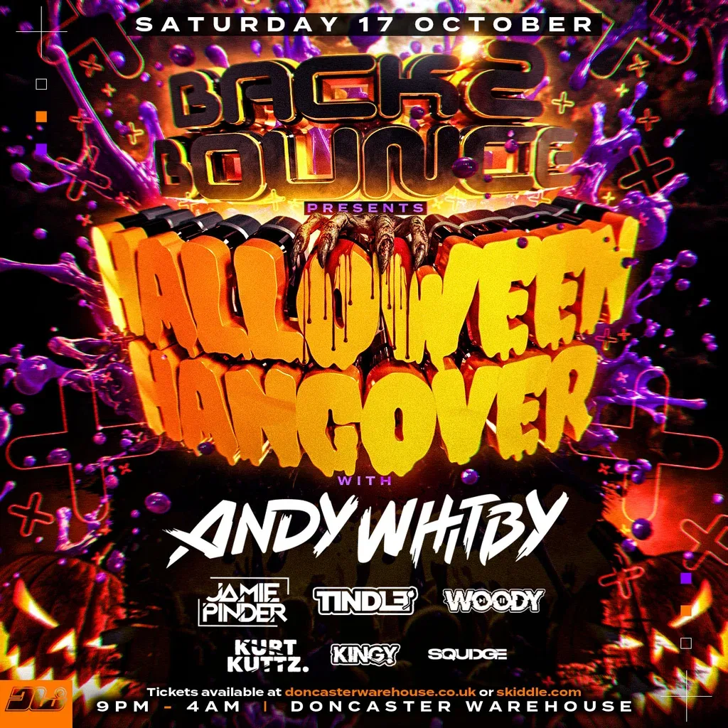 Flyer for Back2Bounce The Halloween Hangover