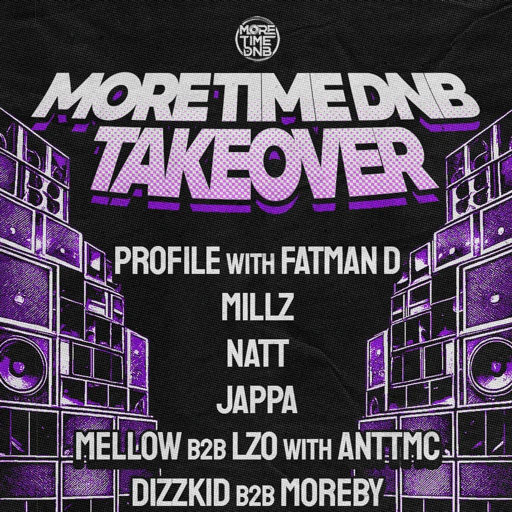 Flyer for More Time DnB TAKEOVER