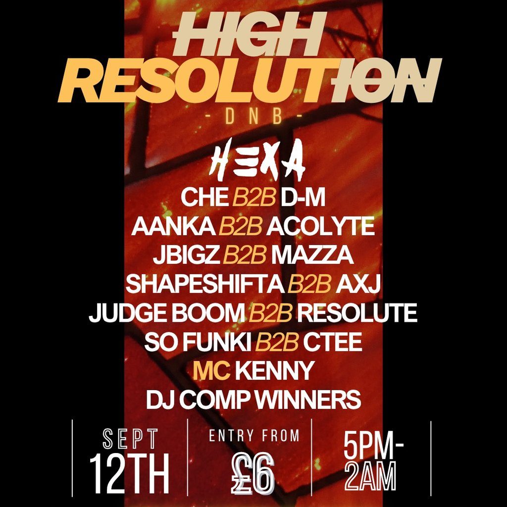 Flyer for Abstract Audio Uk Presents: High Resolution