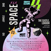 Flyer for Croakheads does space xcx at the castle e1 on 03.10.26