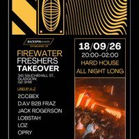 Flyer for Backspin Events: Firewater Freshers Takeover