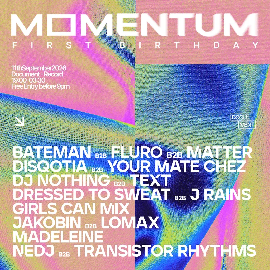 Flyer for Momentum 1st Birthday Party