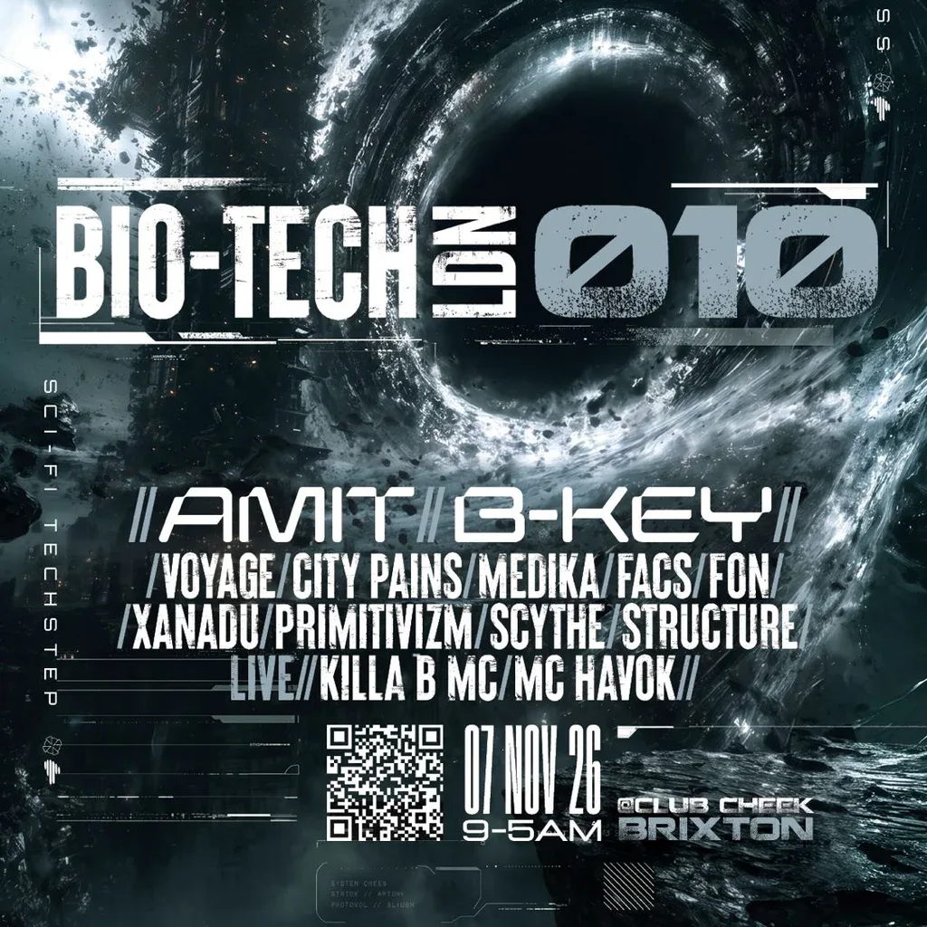 Flyer for BIO-TECH LDN 010 feat: Amit & B-Key
