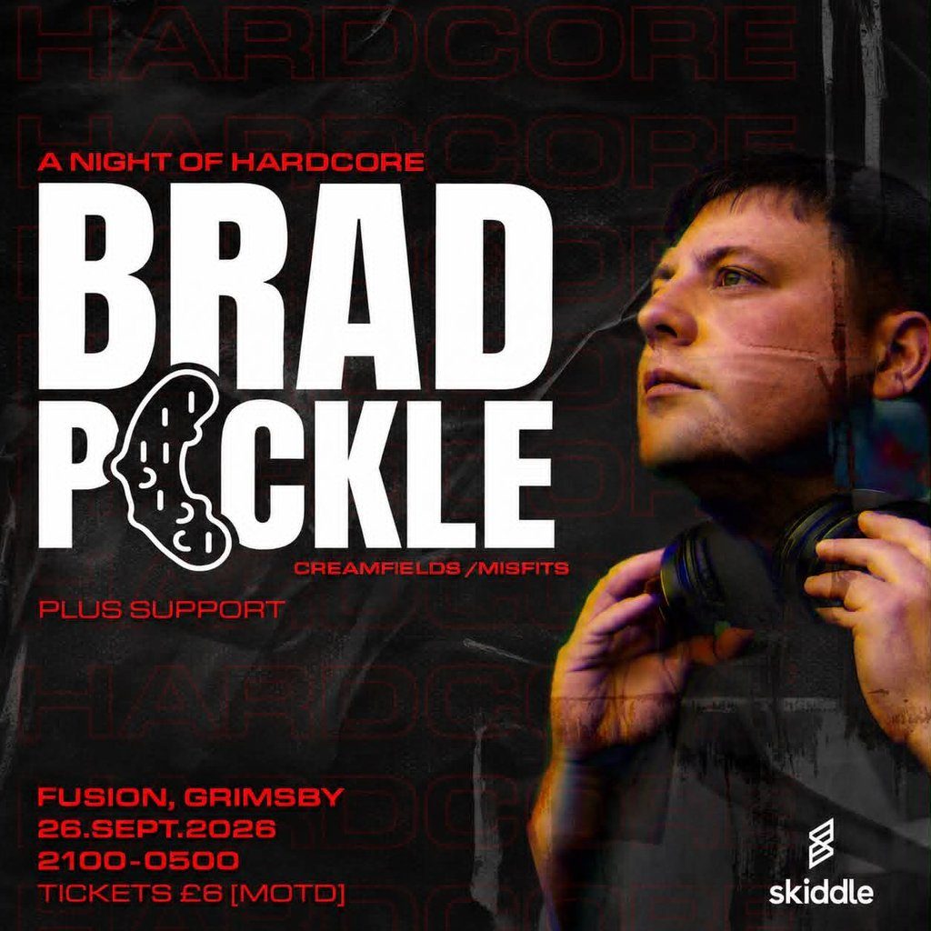 Flyer for A Night of Hardcore with Brad Pickle + Support!