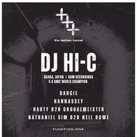 Flyer for The Techno Tunnel | DJ HI-C (Japan) | 09.10.26 | Exeter