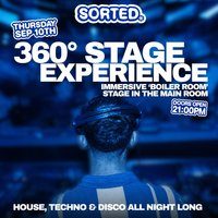 Flyer for SORTED THURSDAYS 360° STAGE | Why Not Freshers 2026