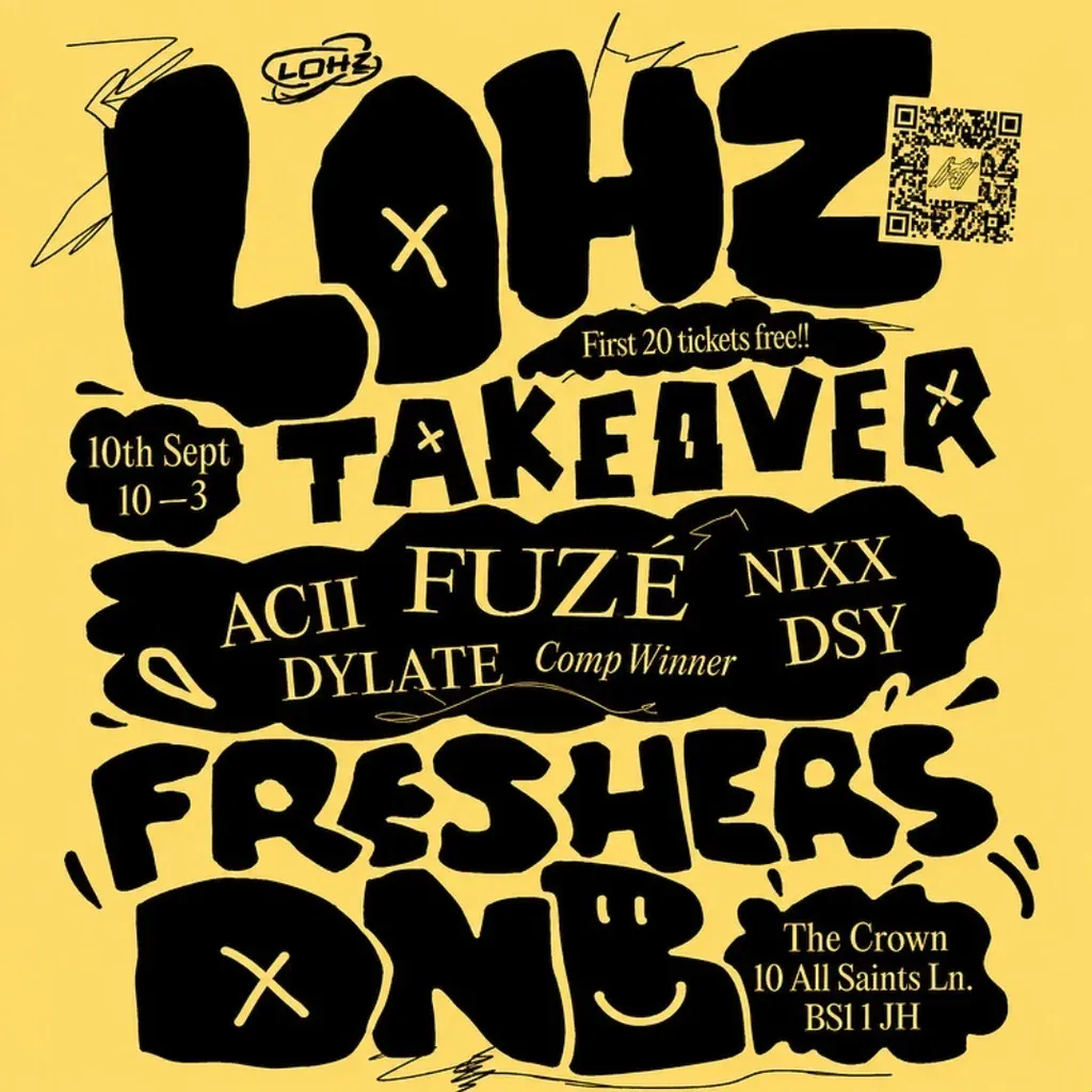 Flyer for Lohz Takeover - FRESHERS DNB SPECIAL