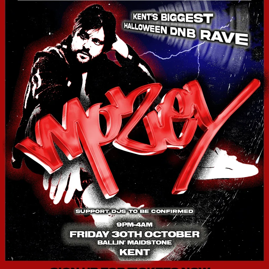 Flyer for Mozey - Halloween Rave Kent