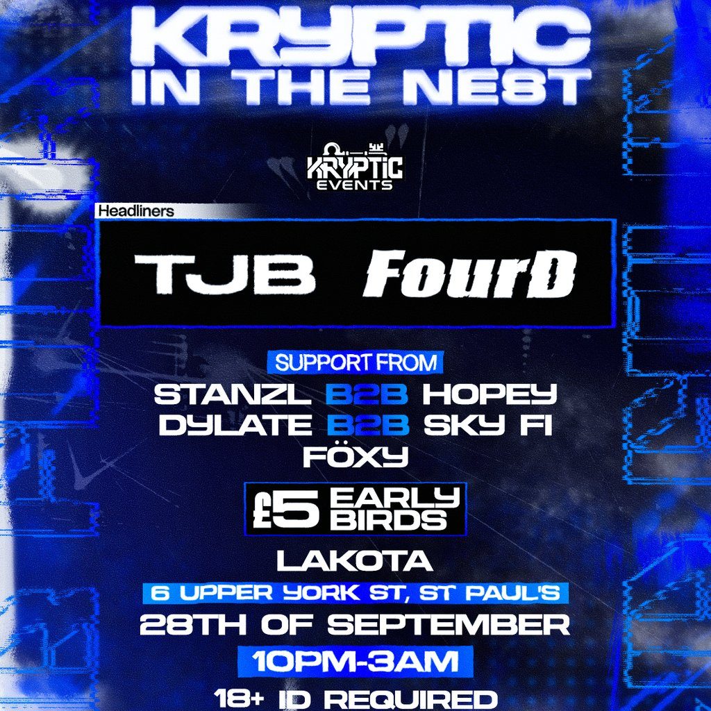 Flyer for Kryptic in the nest
