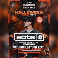 Flyer for Breakin Science x Drumatics Leicester | Halloween D&B Warm up