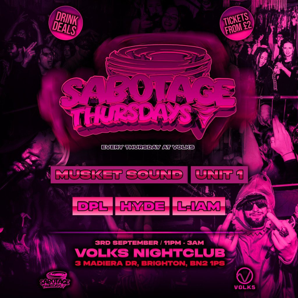 Flyer for Sabotage Thursdays