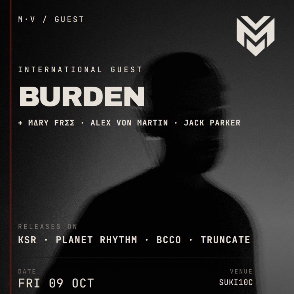 Flyer for BURDEN - SUKi10C - Birmingham