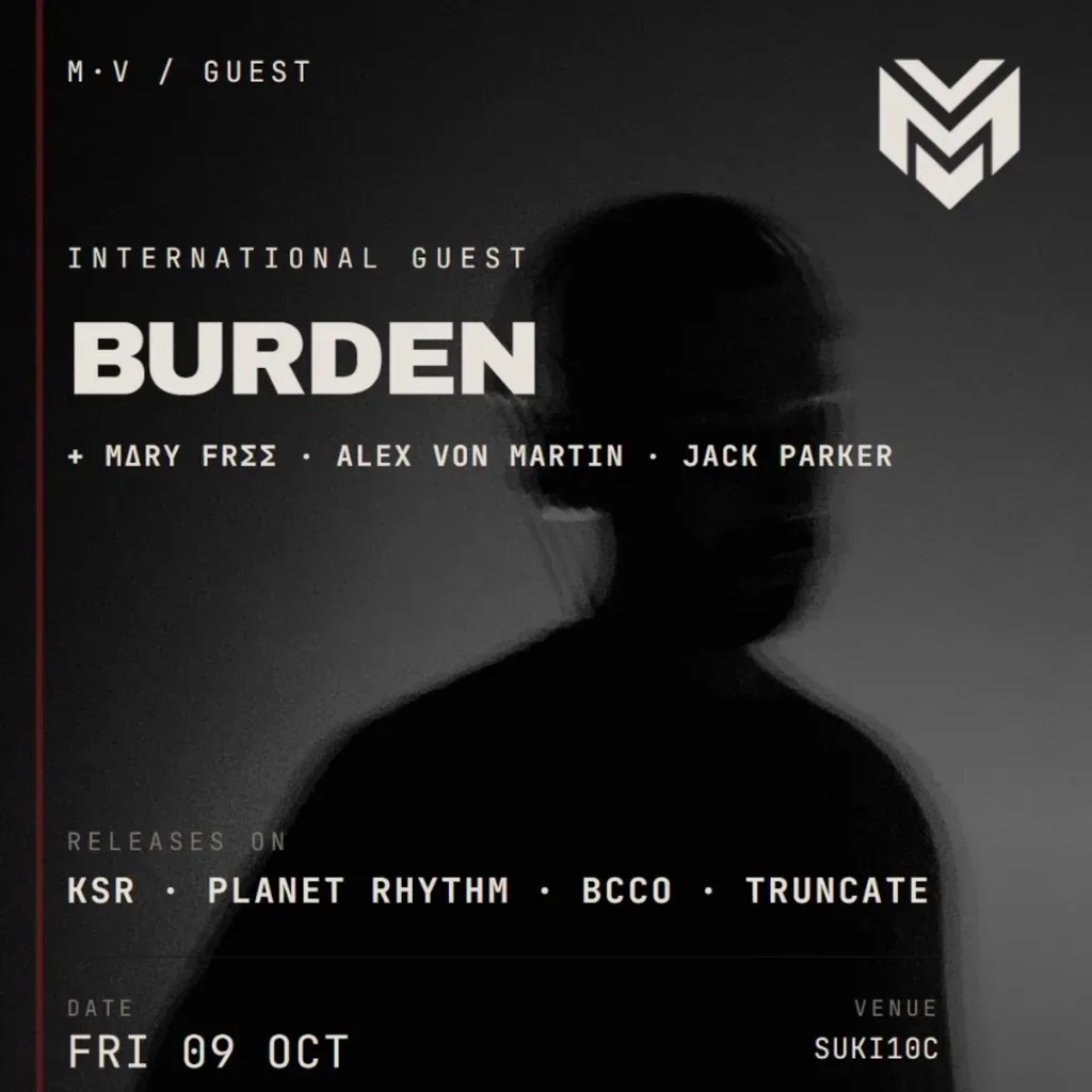 Flyer for BURDEN - SUKi10C - Birmingham