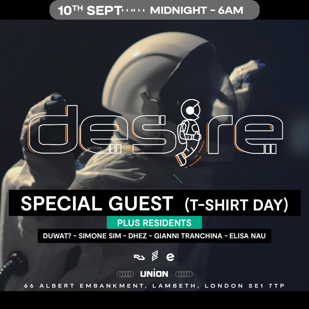 Flyer for DESIRE - Weekly Thursday After Party - SPECIAL GUEST
