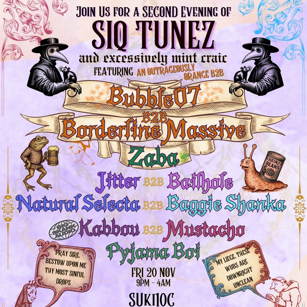 Flyer for A Second Evening of Siq Tunez