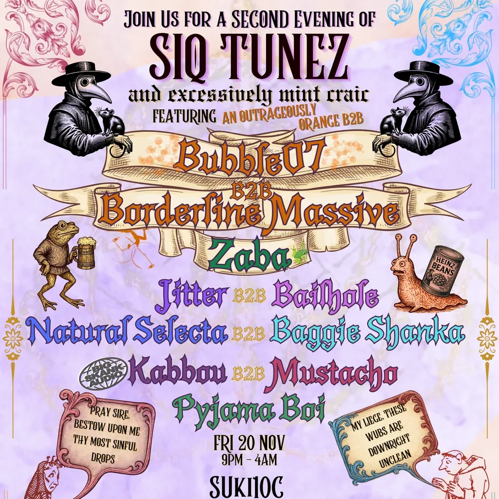Flyer for A Second Evening of Siq Tunez