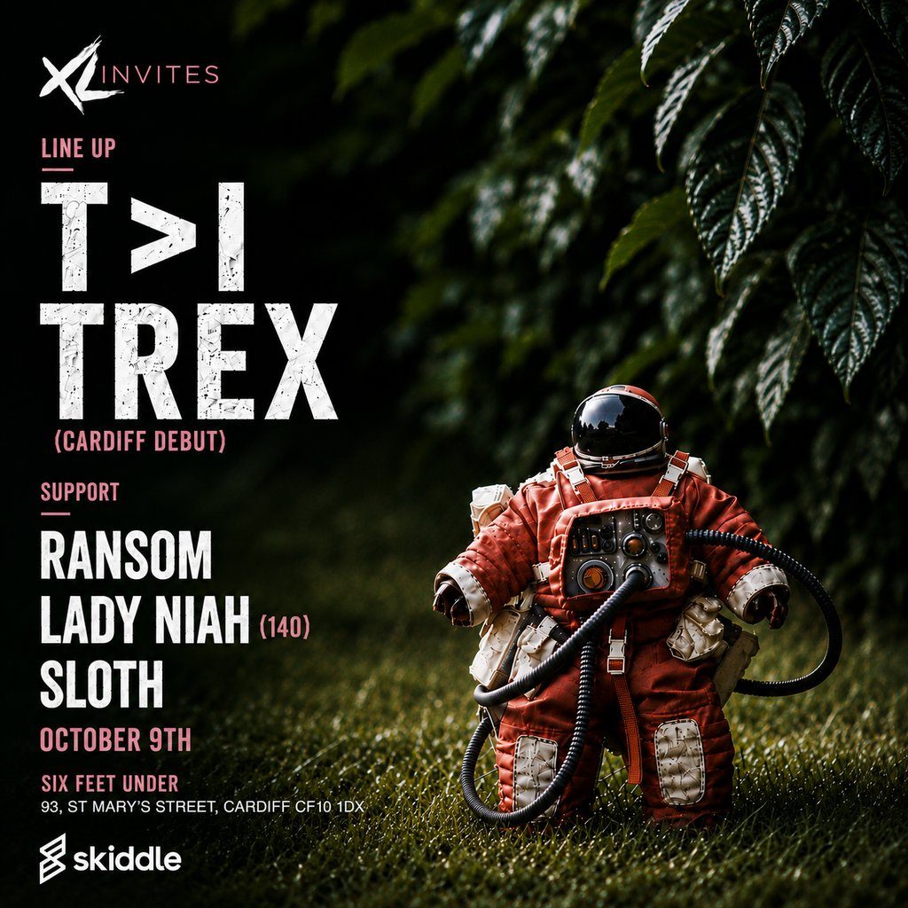 Flyer for XL Invites FT T>I & Trex