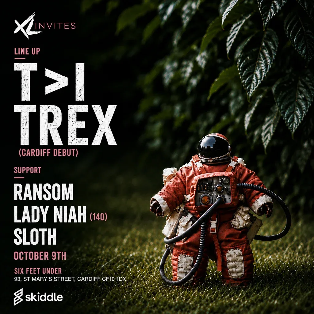 Flyer for XL Invites FT T>I & Trex