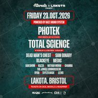 Flyer for Alternate Presents Photek, Total Science +more!