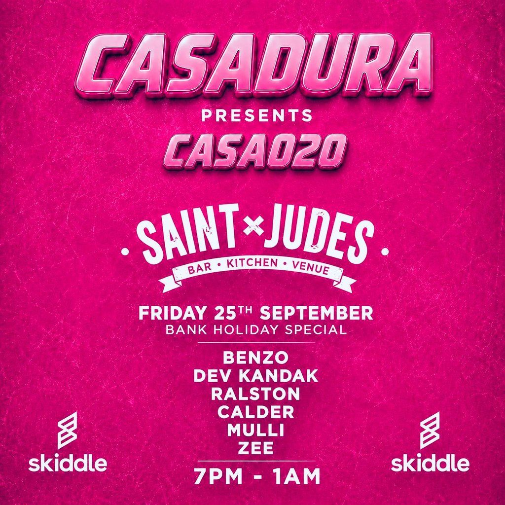 Flyer for CASADURA PRESENTS: CASA020 Saint X Judes
