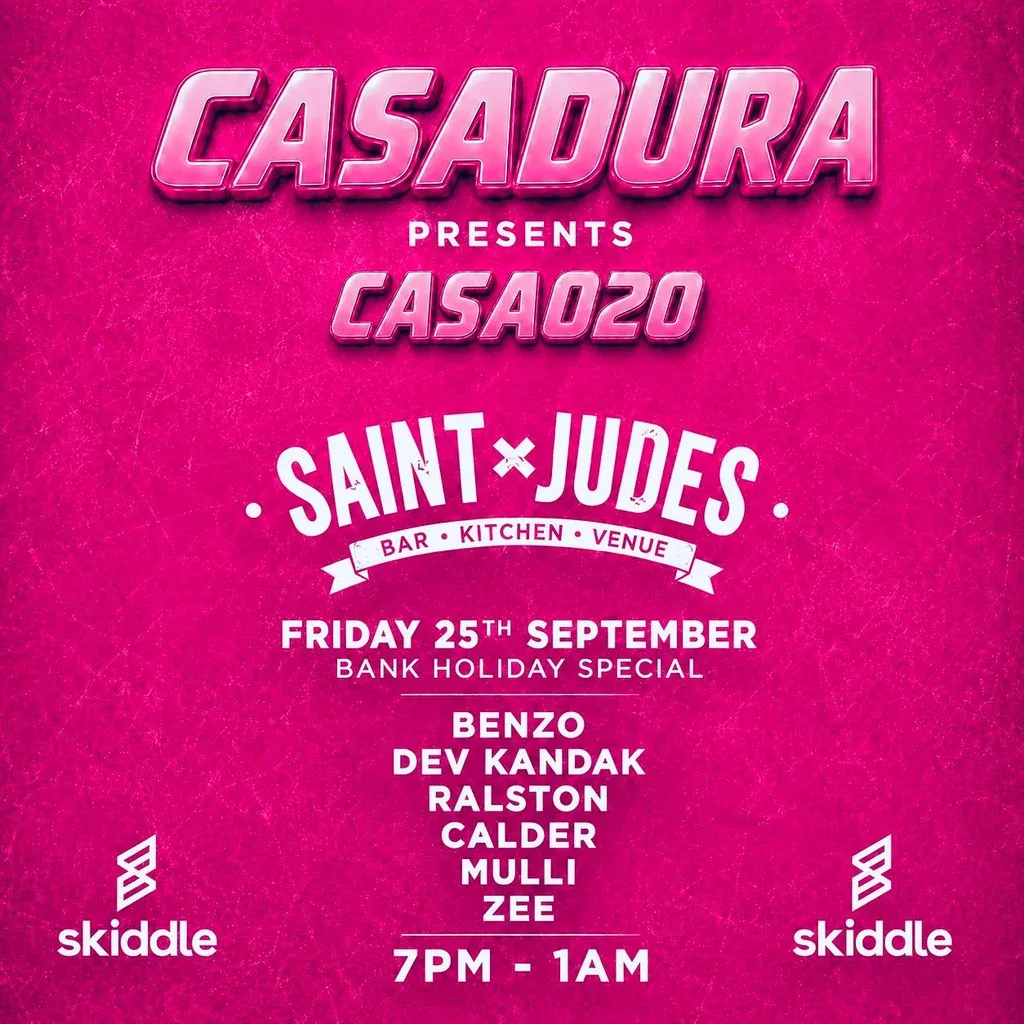 Flyer for CASADURA PRESENTS: CASA020 Saint X Judes