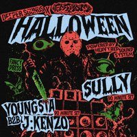 Flyer for FATHOM X Deeper Sounds HALLOWEEN (Sully/J:Kenzo/Youngsta)