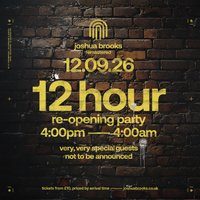 Flyer for JB's Remastered: 12 Hour Reopening Party