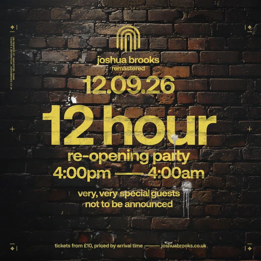 Flyer for JB's Remastered: 12 Hour Reopening Party