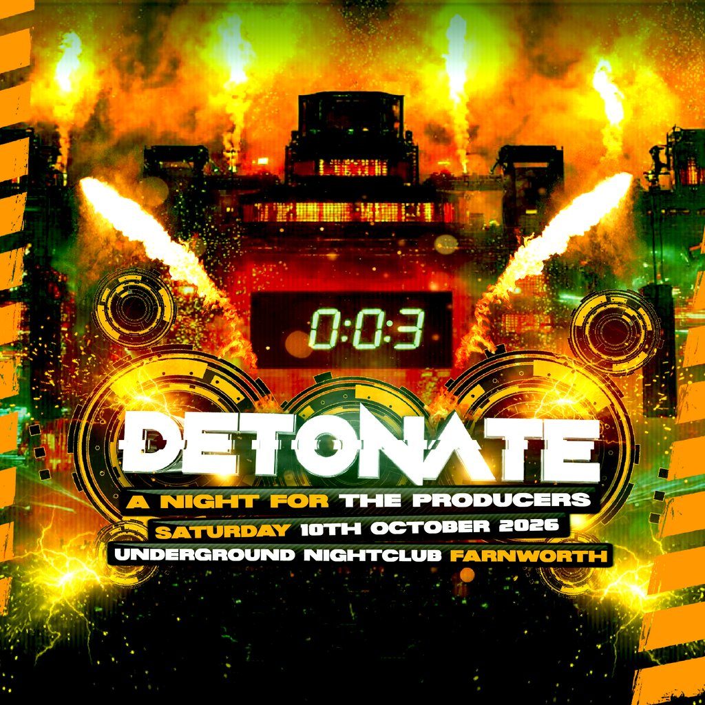Flyer for DETONATE: A Night For The Producers
