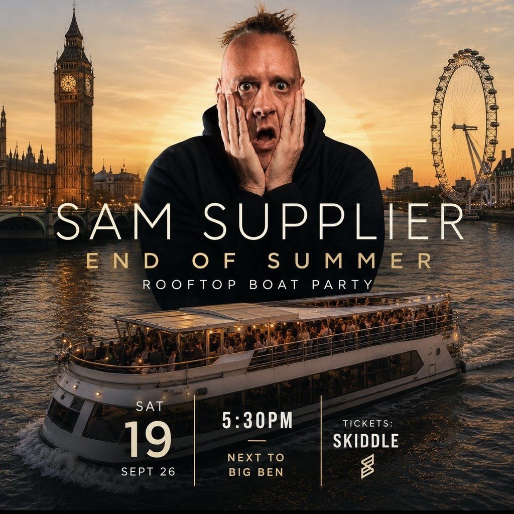 Flyer for Sam Supplier 'End Of Summer' ROOF TOP BOAT PARTY