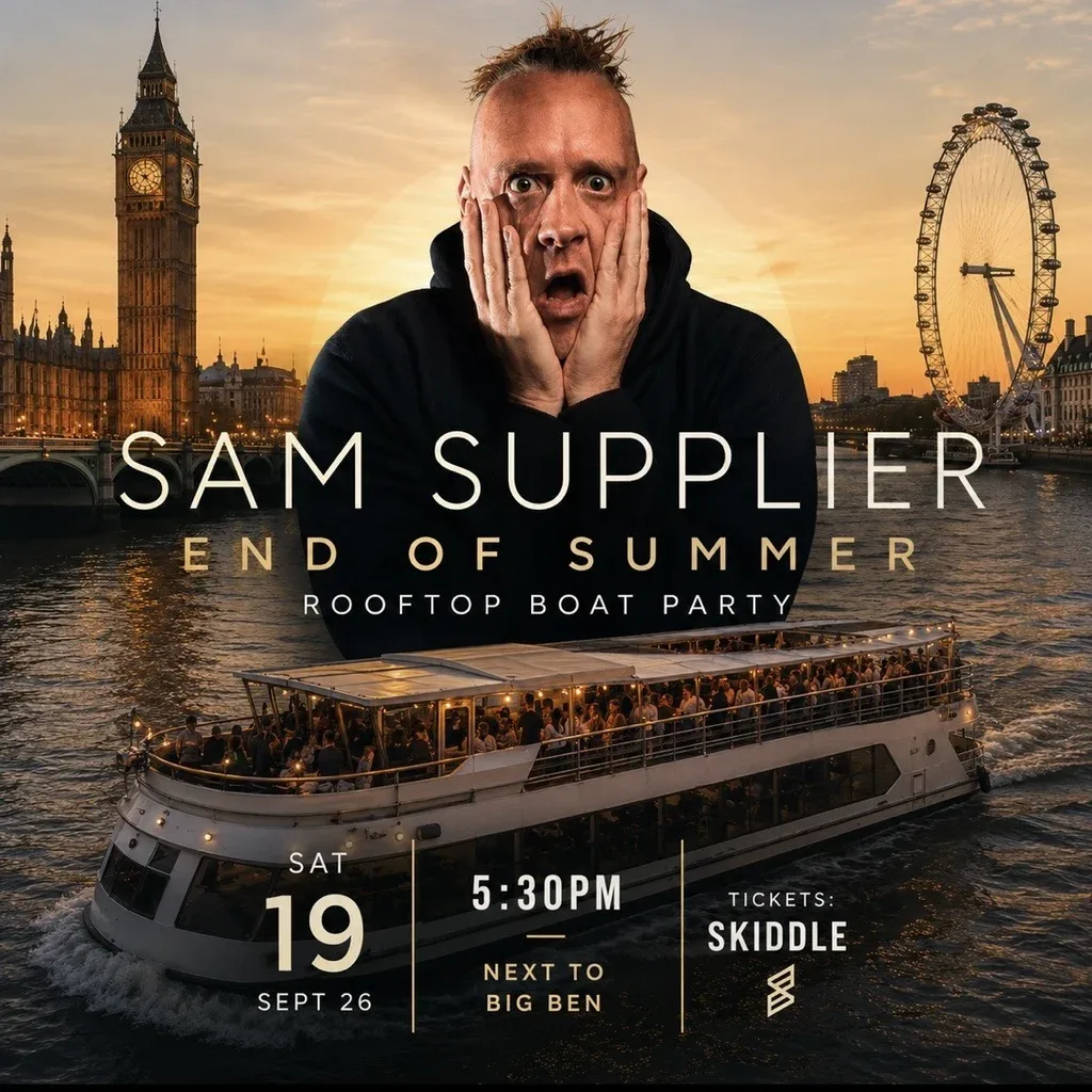 Flyer for Sam Supplier 'End Of Summer' ROOF TOP BOAT PARTY