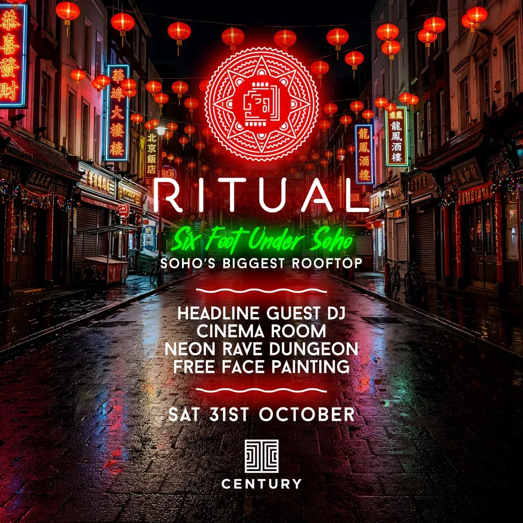 Flyer for Ritual Halloween Rooftop Party