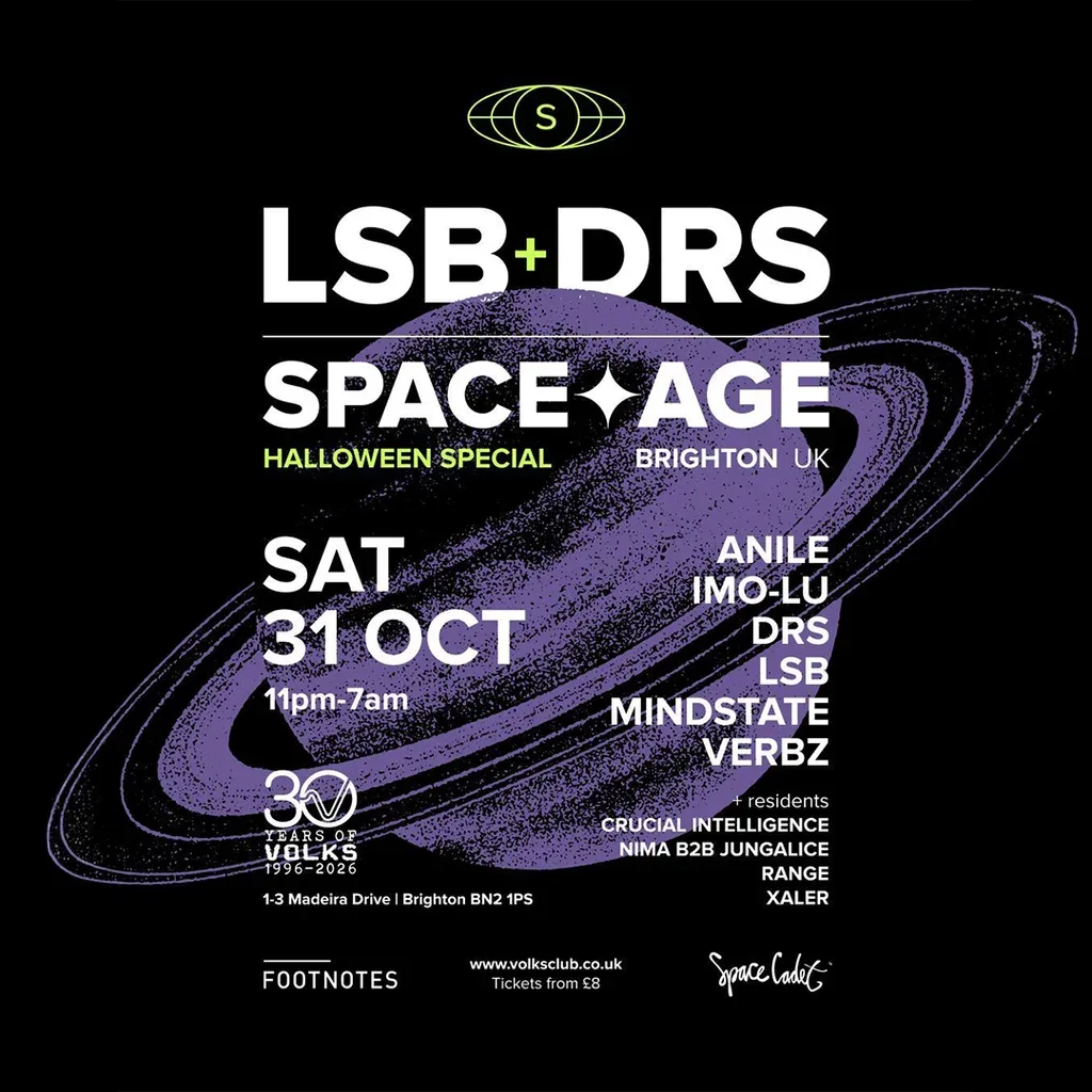 Flyer for LSB + DRS present: Space Age Halloween Special