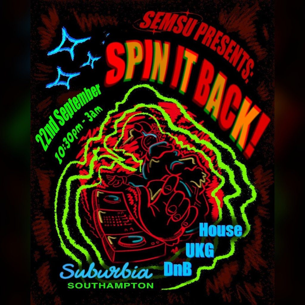 Flyer for SEMSU Presents: Spin It Back!