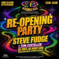 Flyer for Nemesis: Steve Fudge + Tom Costelloe All Night Long