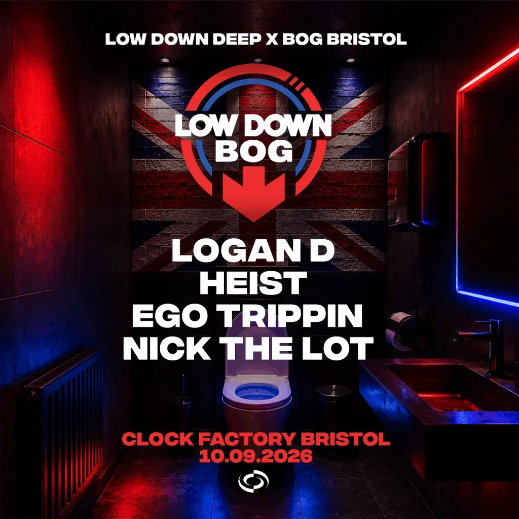 Flyer for BOG x Low Down Deep Present: Low Down BOG