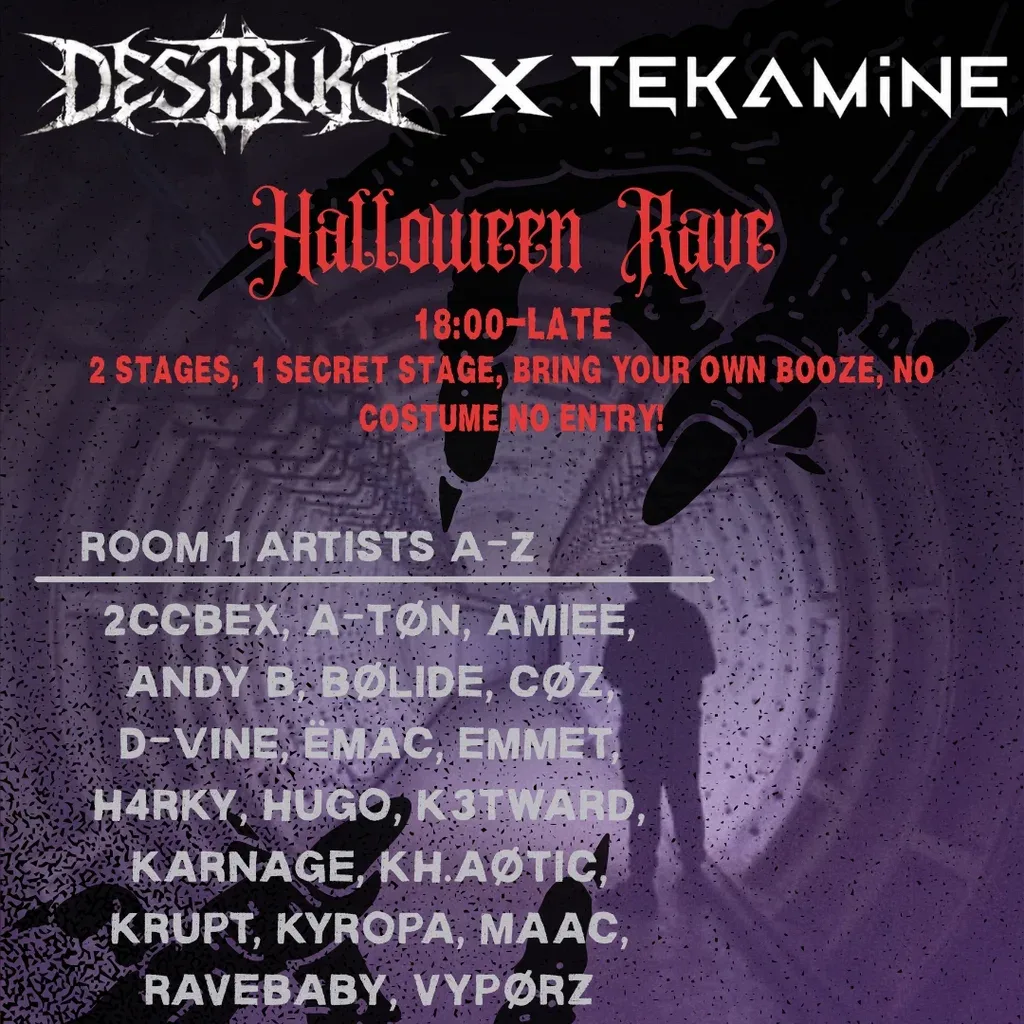 Flyer for DESTRUKT x TEKAMINE: Nuked Out 2