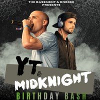 Flyer for The Bassment & DNB360: YT & MidKnight's Birthday Bash
