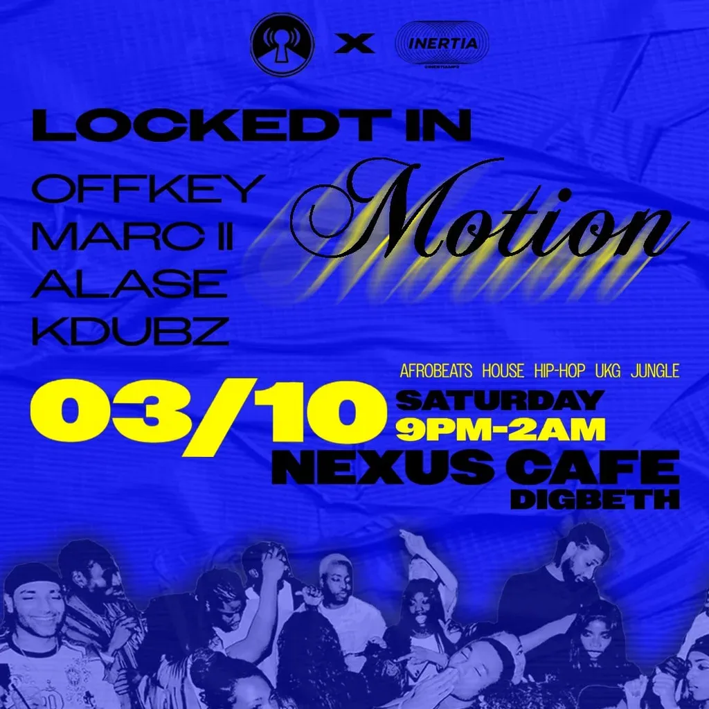 Flyer for Lockedt × Inertia presents: LOCKEDT IN MOTION