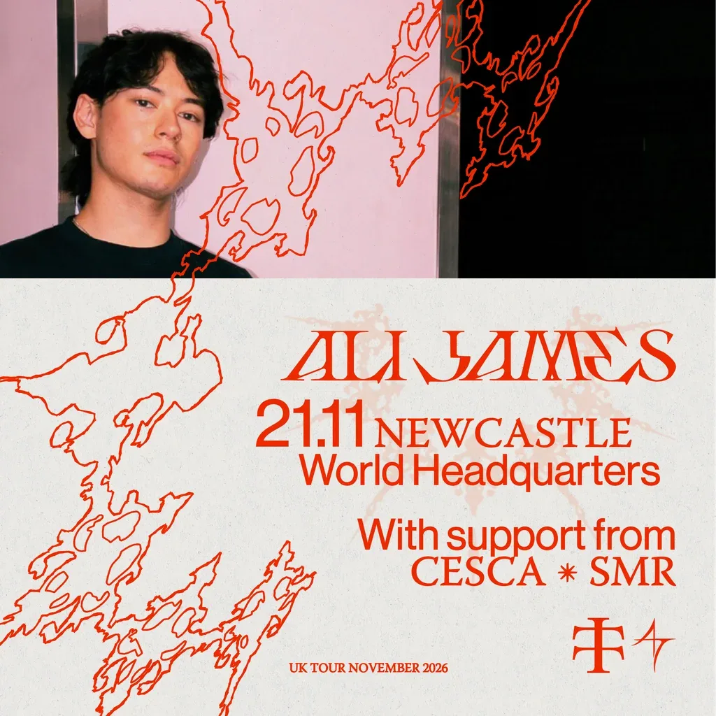 Flyer for Teletech x Ali James [World Headquarters, Newcastle]