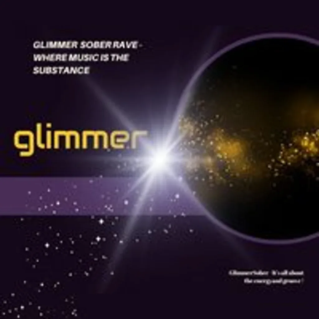 Flyer for Glimmer -Sober Rave